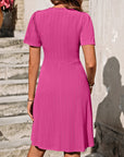 Casual summer dress with short sleeves