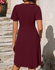 Casual summer dress with short sleeves