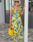 Lemon Print Tunic Dress with Relaxed Fit