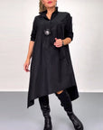 Solid color irregular casual dress