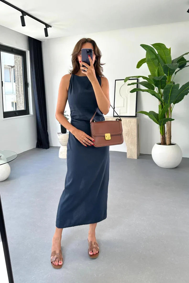 Stylish Sleeveless Midi Dress for Women