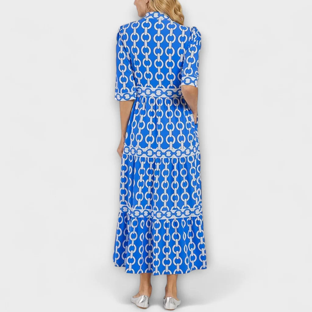 Midi Dress with Chain Pattern