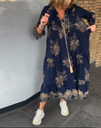 Soft Vintage Dress with Relaxed V-Neck Fit