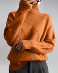 Mary Cozy Turtleneck Knit Sweater