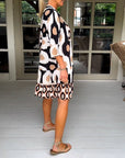 Lightweight Printed 3/4 Sleeve Dress