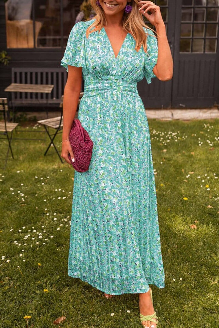 V-Neck Maxi Gown with Effortless Charm