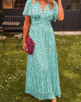 V-Neck Maxi Gown with Effortless Charm