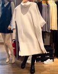Cowl Neck Solid Color Dress