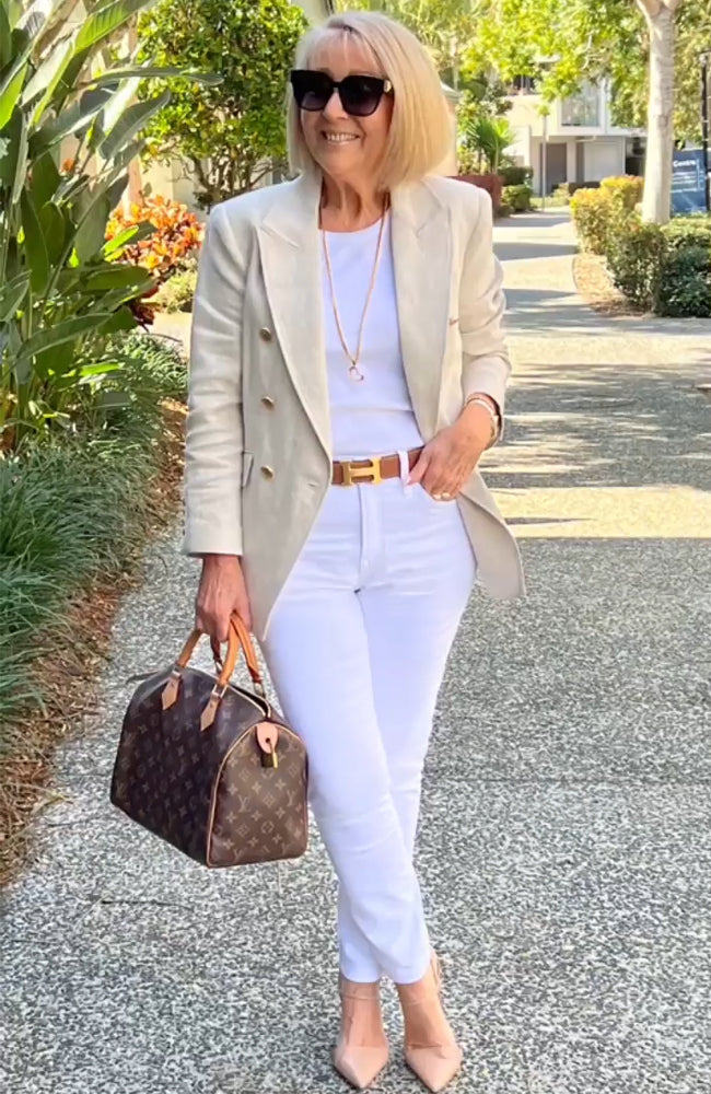 Elegant Brown Blazer Coat