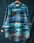 Jax Graphic Tee with Ocean Illustration