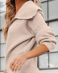 Cozy Zip Front Cardigan with Full Sleeves