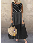 Sleeveless Summer Dress with Polka Dot Print