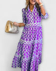 Midi Dress with Chain Pattern
