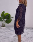 Polka Dot Print Layered Dress