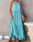 Soft Ruffle Casual Dress – Lightweight, Flowy Summer Style Perfect for Travel & Everyday Elegance