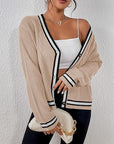 Casual Loose Fitting V Neck Knit Cardigan