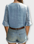 Blouse with Deep Neckline – Soft-Touch Statement Piece for Elegant Evenings or Weekend Styling