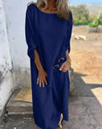 Chic V-Neck Flowy Midi Dress