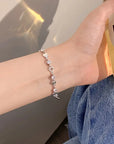 Chic Love Bracelet with Graceful Heart Accent