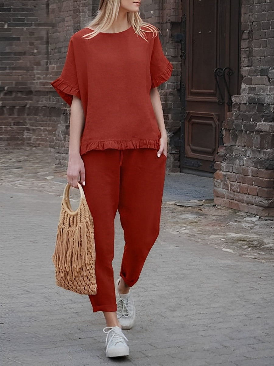 Casual Long-Sleeved Two-Piece Set