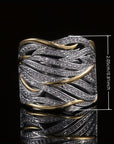Elegant Multilayer Twisted Ring