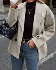Stylish Double-Breasted Jacket with Button Details