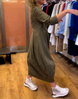 Round Neck 2/3 Sleeve Dress