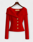 Warm Textured Knit Jacket for Women