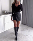Fashion Patchwork High Waist Shorts