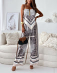 Trendy Lace-Up Vest Two-Piece Outfit