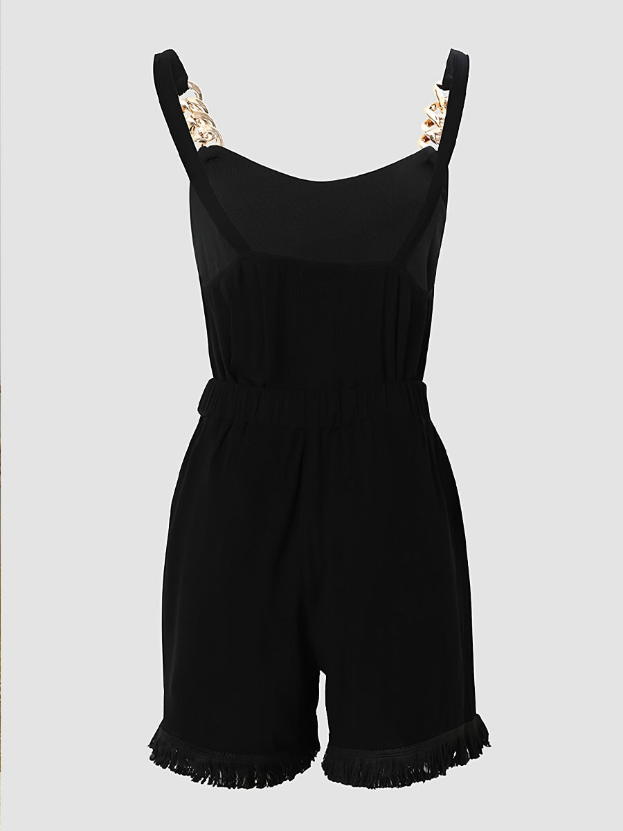 Stylish Chain Shoulder Two-Piece Set