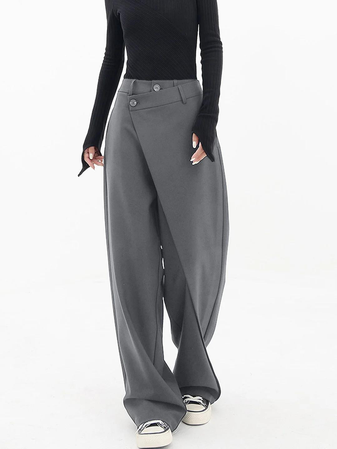 Fashionable asymmetric trousers