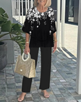 Mid-Sleeve Set Two-Piece