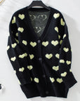 Women's Heart Knitted Cardigan