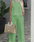 Elegant Sleeveless Two-Piece Set