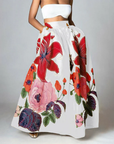 Women's Floral Print High-Waisted Stylish Skirt