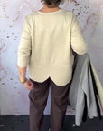 Irregular Hem V-Neck Sweater