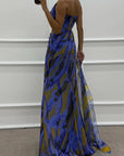 Chic Vibrant Patterned Maxi Dress