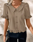 Elegant Short Sleeve Blouse