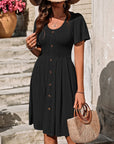 Casual summer dress with short sleeves