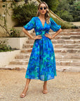 Graceful Flared Midi Dress with Tailored Fit