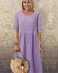 Round Neck Loose Casual Dress