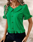 Elegant Short Sleeve Blouse
