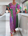 Boho Bliss Patchwork Maxi Dress
