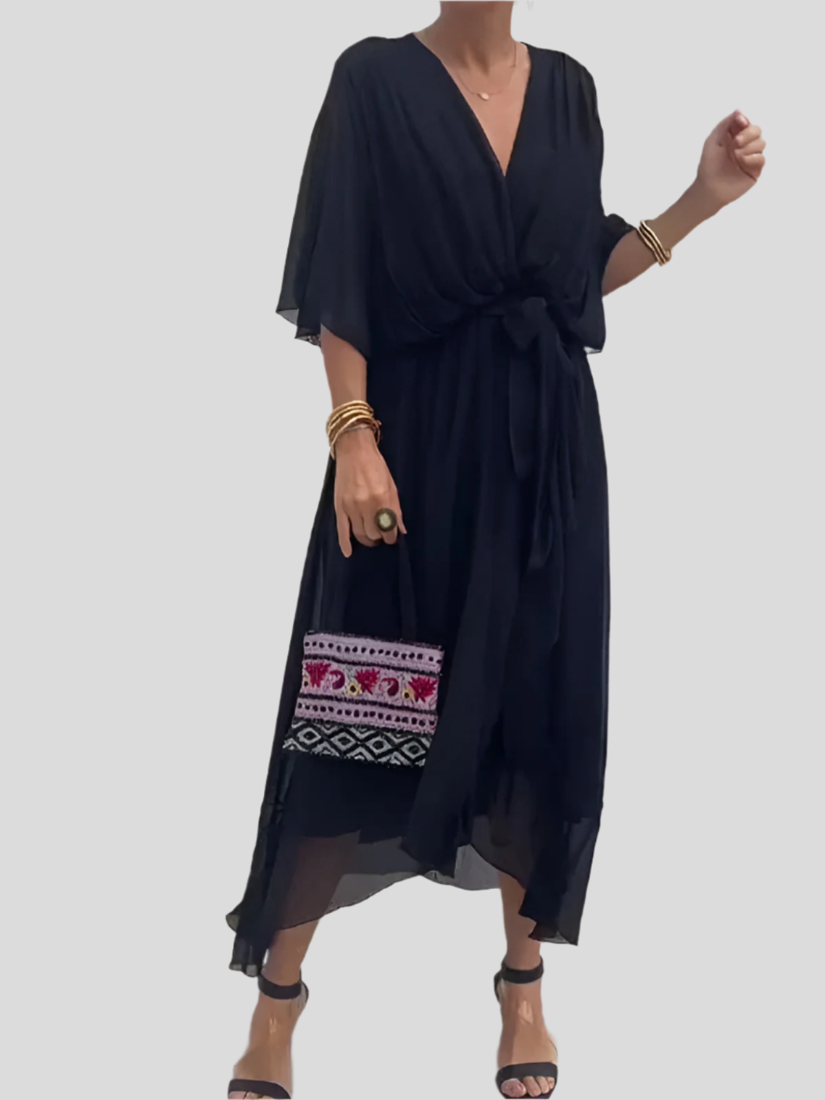 Gentle Tiered Ruffle Midi Dress
