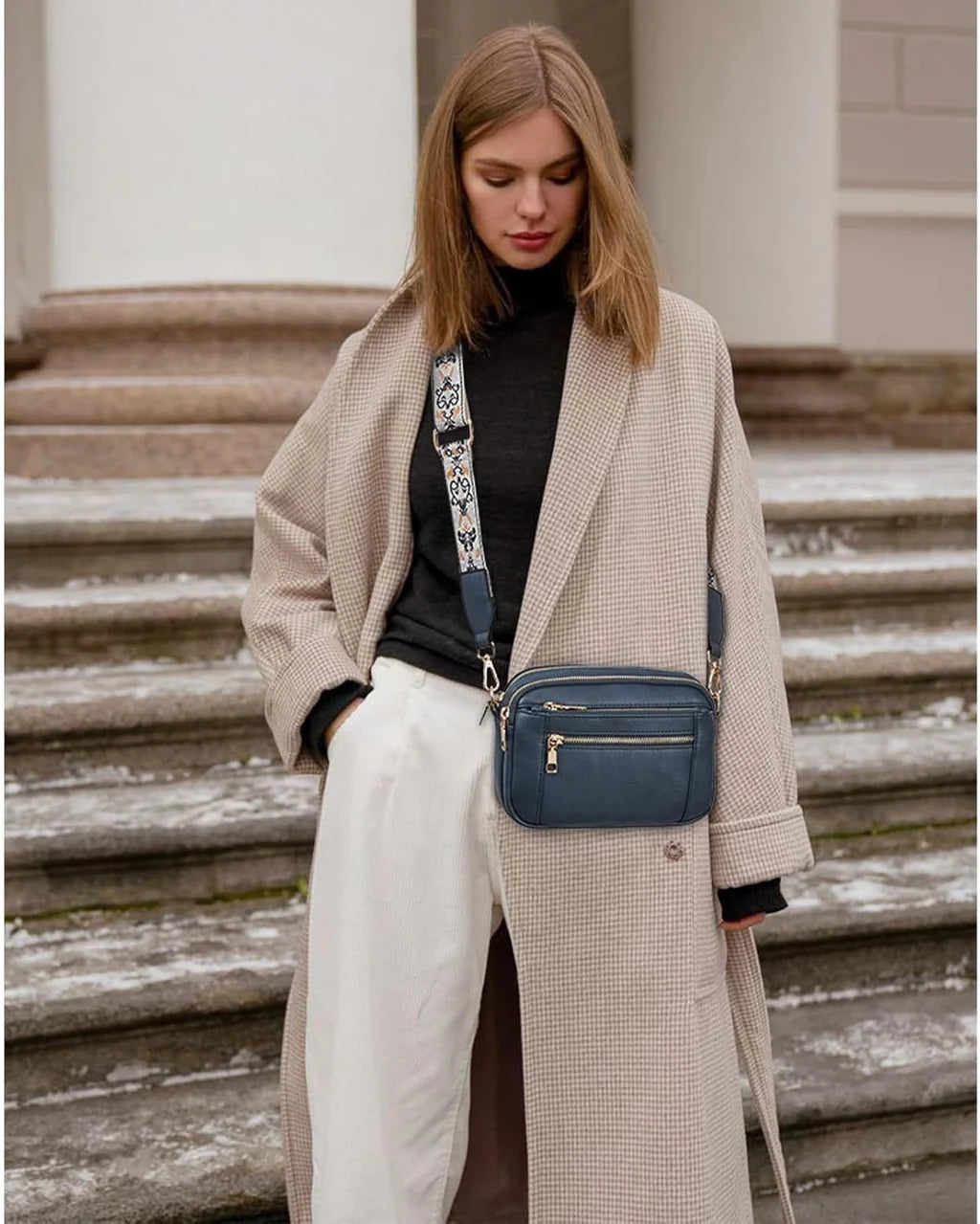 Refined Leather Shoulder Bag
