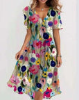 Relaxed Fit Boho Floral Midi Dress