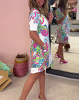 Slim Fit Printed Dress
