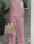 Elegant Sleeveless Two-Piece Set
