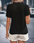 Classic Fit Short Sleeve Knit Top